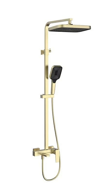 Душевая стойка Vincea Cube VSFS-4C12BG, брашированное золото