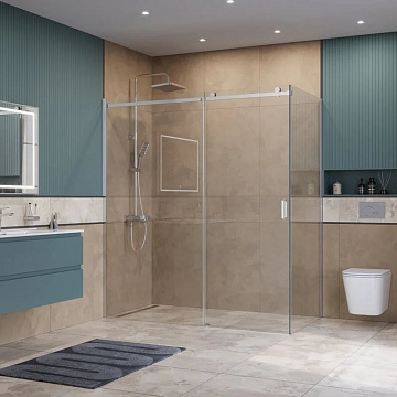 Душевой уголок BelBagno Soft Close-2 AH-1-180/100-C-Cr профиль хром