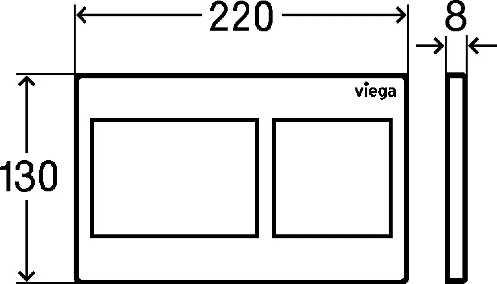 Кнопка смыва Viega Prevista 8611.1 альпийский белый Sancos — официальный сайт