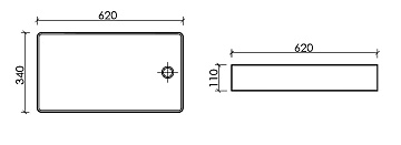 Накладная раковина Ceramicanova Element CN5048 белая глянцевая