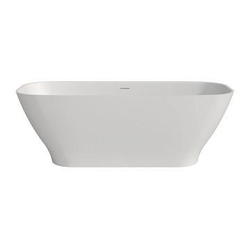 Ванна из искусственного камня WHITECROSS Clover 170x70 см, отдельностоящая, матовая белая, овальная,