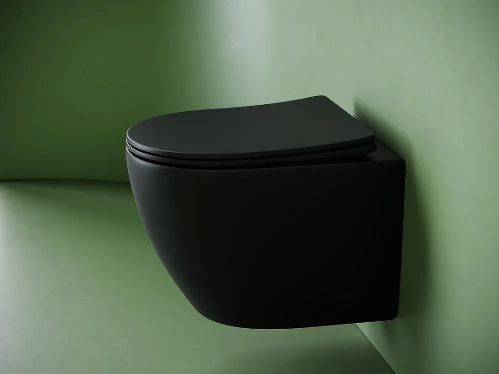 Подвесной унитаз Ceramicanova Uno смыв Торнадо CN11001TMB черный матовый Sancos — официальный сайт