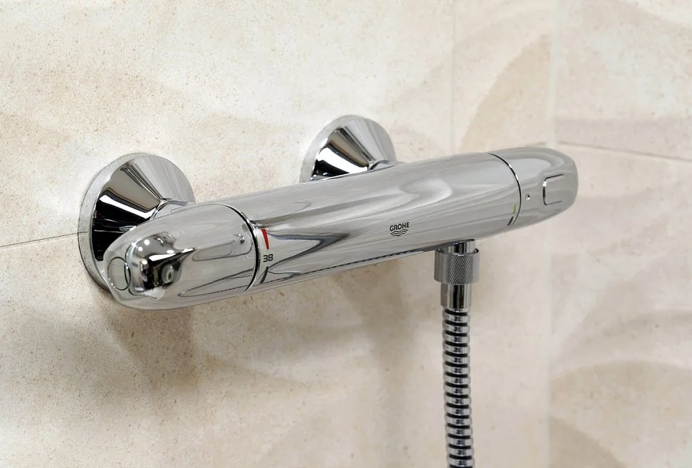 Термостатический смеситель Grohe Grohtherm 1000 34151004 с душевым гарнитуром Sancos — официальный сайт