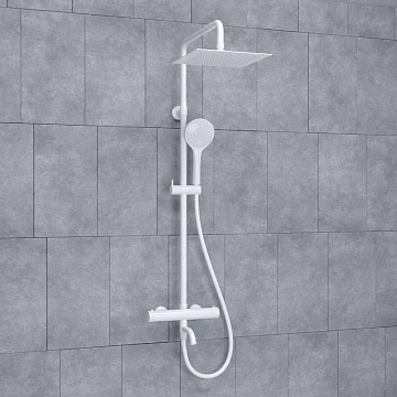 Душевая стойка Wasserkraft Berkel A188.254.155.WM Thermo, с термостатом, белая