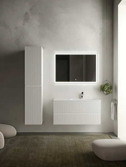 Шкаф-пенал для ванной Sancos Snob R 35 см, универсальный, Bianco (белый) Sancos — Оригинал