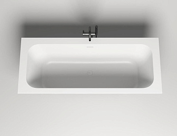 Ванна из искусственного камня Salini Orlanda Axis Kit S-Sense 190x80 см, встраиваемая, матовая белая