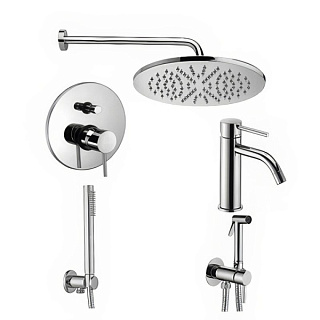 Комплект для ванной Paffoni Light KITZLIG015CR071 С ВНУТРЕННЕЙ ЧАСТЬЮ, хром