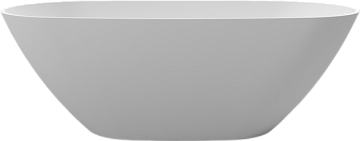 Ванна из искусственного камня WHITECROSS Onyx D 160x75 см, отдельностоящая, матовая белая, овальная,