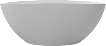 Ванна из искусственного камня WHITECROSS Onyx A 160x75 см, отдельностоящая, матовая белая, овальная,