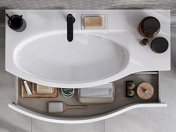 Мебельная раковина KERAMA MARAZZI Riva 100 L, глянцевая белая