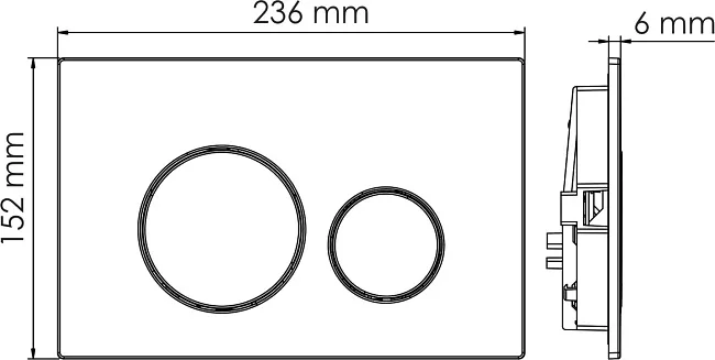 Смывной бачок скрытого монтажа Wasserkraft Aller 10TLT.031.ME.PG02, с кнопкой смыва золото Sancos — Оригинал