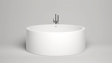 Ванна из искусственного камня Salini Isola S-Sense 200x200 см, отдельностоящая, матовая белая, кругл