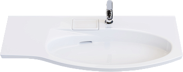 Мебельная раковина KERAMA MARAZZI Riva 100 R, глянцевая белая
