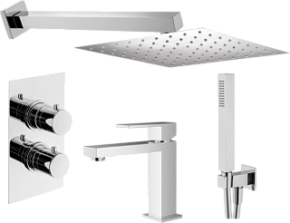 Комплект для ванной Plumberia Selection Tag KITTGT18QCR53 С ВНУТРЕННЕЙ ЧАСТЬЮ, хром