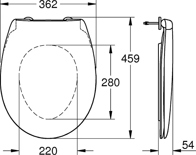 Крышка-сиденье Grohe Bau Ceramic 39493000 с микролифтом Sancos — Оригинал
