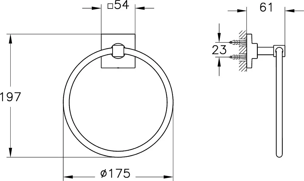 Полотенцедержатель VitrA Root Round A4480236 матовый черный Sancos — официальный сайт