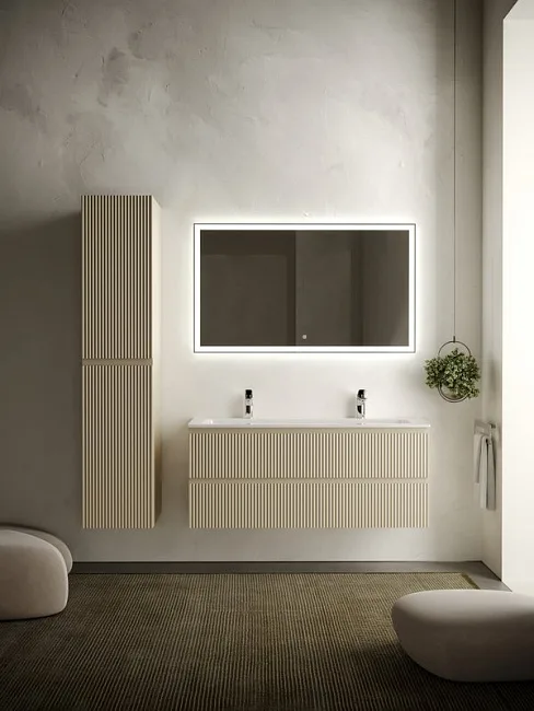 Тумба под раковину Sancos Snob R 120 подвесная Beige soft (капучино), SNR120CE Sancos — Оригинал