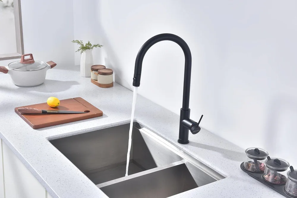 Смеситель для кухни Paulmark Galant Ga213077-AN антрацит Sancos — официальный сайт