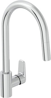 Смеситель для кухни VitrA Flow Soft A43445EXP с выдвижным изливом, хром