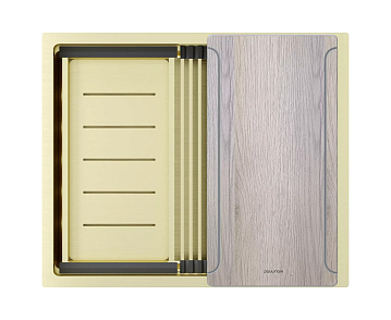 Мойка кухонная Paulmark Next-Multi Sink 58 UNI PM785845-LG светлое золото