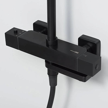 Душевая стойка Wasserkraft Thermo A29901, черная матовая