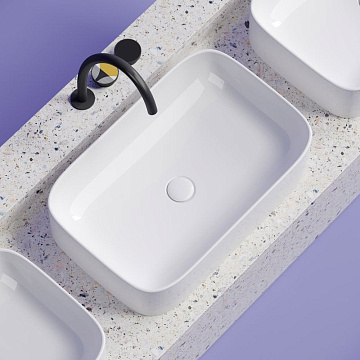 Накладная раковина Ceramicanova Element CN6053 белая глянцевая