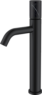 Смеситель для раковины Boheme Stick 122-B-MR-B черный, черный мрамор