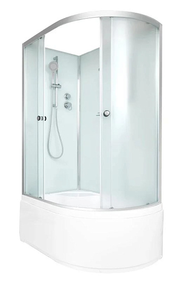 Душевая кабина DTO D120L 120х80, высокий поддон, профиль хром, стекло матовое