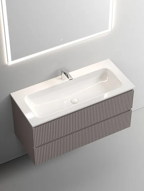 Тумба под раковину Sancos Snob T 100 подвесная Doha soft (пыльная роза), SNT100SM Sancos — Оригинал