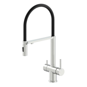 Смеситель для кухни Wonzon & Woghand WW-88458009-BN, с гибким изливом, брашированный никель