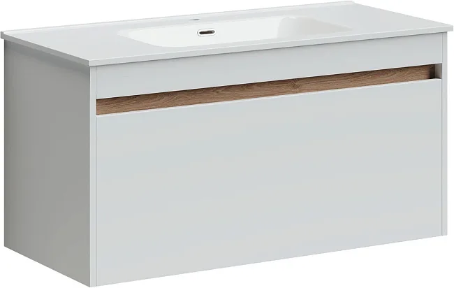Тумба под раковину Sancos Smart 100 подвесная белый, SM100W Sancos — Оригинал