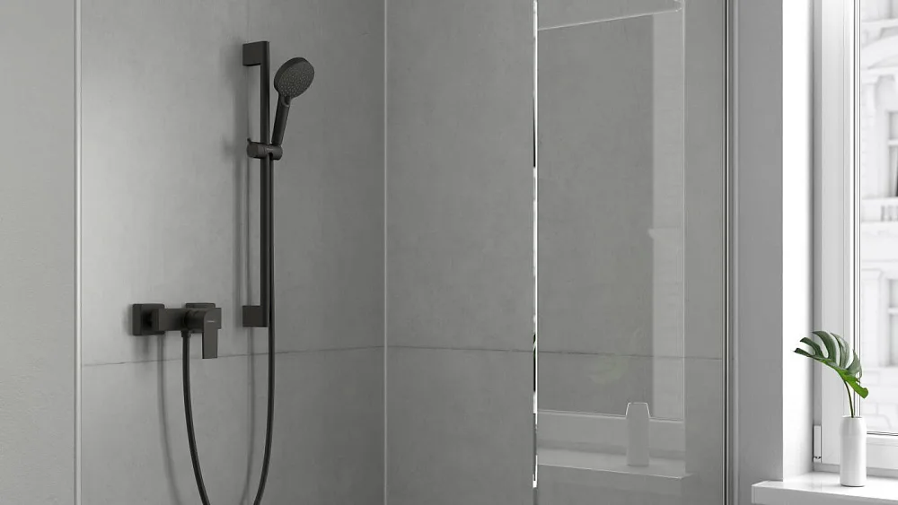 Душевой гарнитур Hansgrohe Vernis Blend 26422670, матовый черный Sancos — официальный сайт