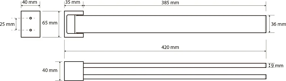 Полотенцедержатель Bemeta Gamma 145804102 двойной Sancos — официальный сайт