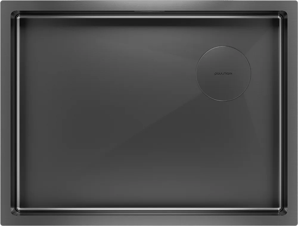 Мойка кухонная Paulmark Next-Skew PM885844-GM вороненая сталь Sancos — официальный сайт