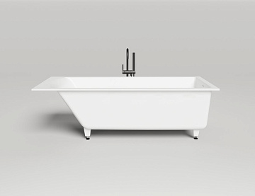 Ванна из искусственного камня Salini Cascata Kit S-Sense 180x80 см, встраиваемая, матовая белая, на 
