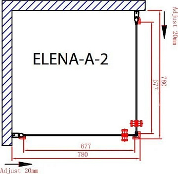Душевой уголок Cezares Elena A2 80 P Cr