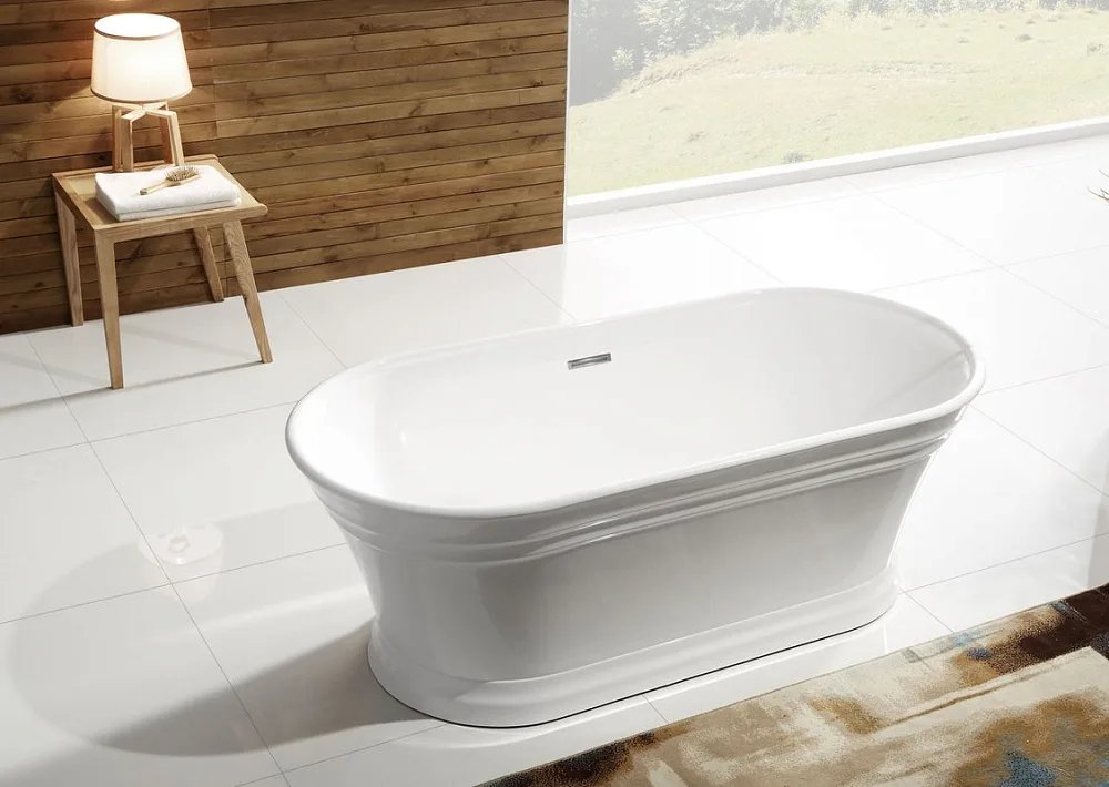 Акриловая ванна BelBagno BB402-1500-790 без опоры 150x80 см, отдельностоящая, белая, овальная, со сл Sancos — официальный сайт