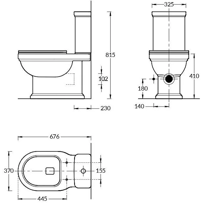 Чаша для унитаза-компакта Kerama Marazzi Pompei PO.wc.01 Sancos — Оригинал