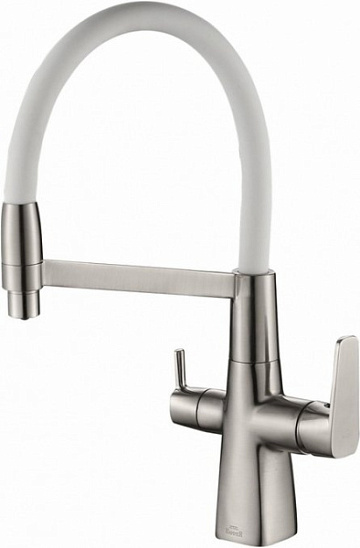 Смеситель для кухни Steel Hammer SH 818-8 SATIN с гибким изливом