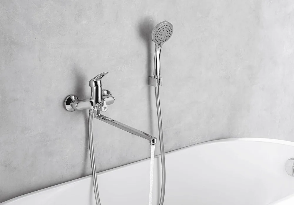Смеситель для ванны с душем AQUATEK Вега AQ1042CR, хром Sancos — официальный сайт