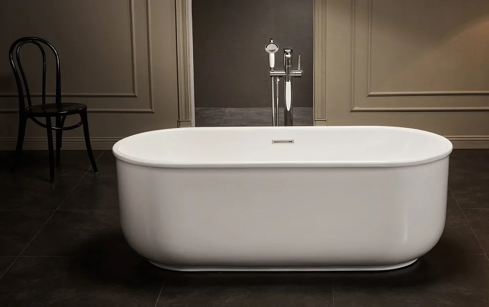 Акриловая ванна BelBagno BB401-1700-800 без опоры 170x80 см, отдельностоящая, белая, овальная, со сл Sancos — официальный сайт