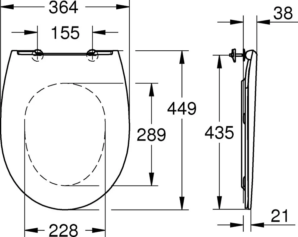 Крышка-сиденье Grohe Bau Ceramic Bau Ceramic 39898000 с микролифтом, тонкое Sancos — официальный сайт