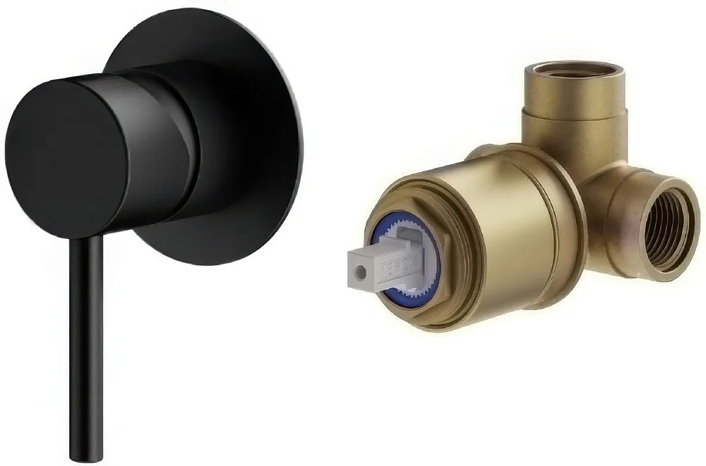 Встраиваемый смеситель Plumberia Selection Ixo KITXO1135NO С ВНУТРЕННЕЙ ЧАСТЬЮ, мат Sancos — официальный сайт