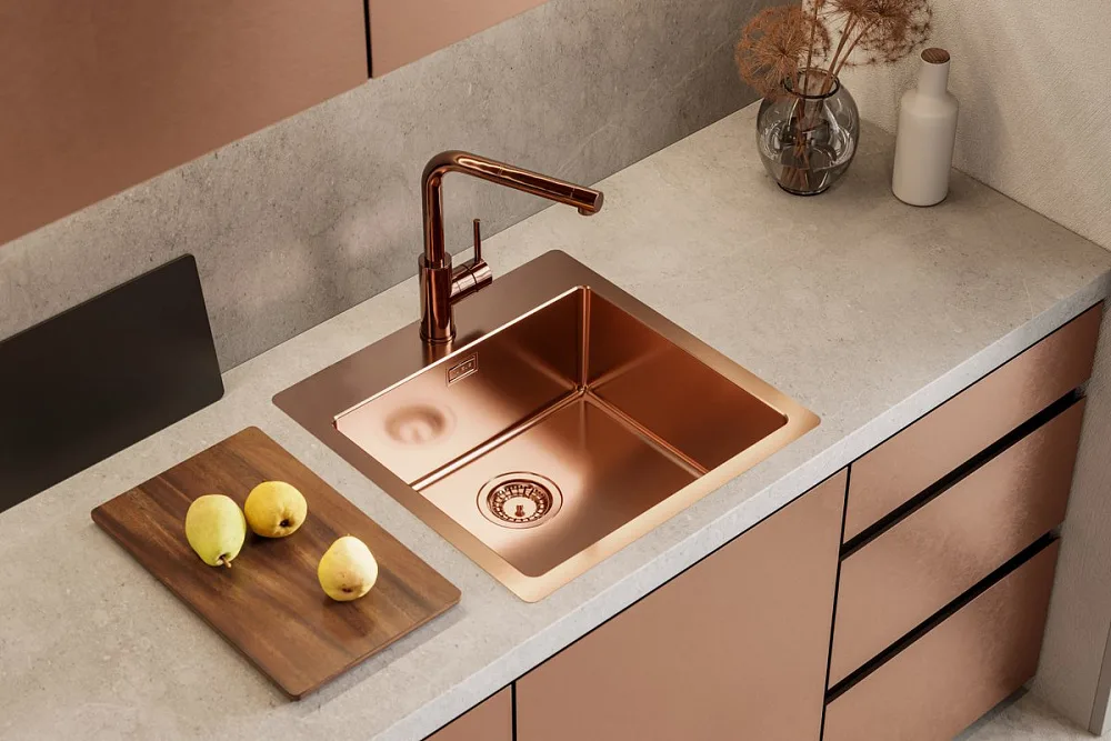 Смеситель для кухни Alveus Zeos 1136502 медь Sancos — официальный сайт