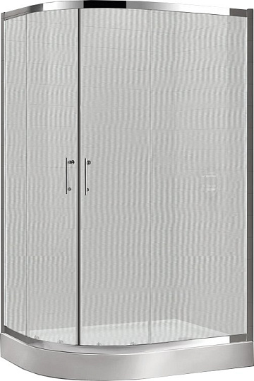 Душевой уголок Cezares Eco O-RH-2 100x80, профиль хром, стекло текстурное
