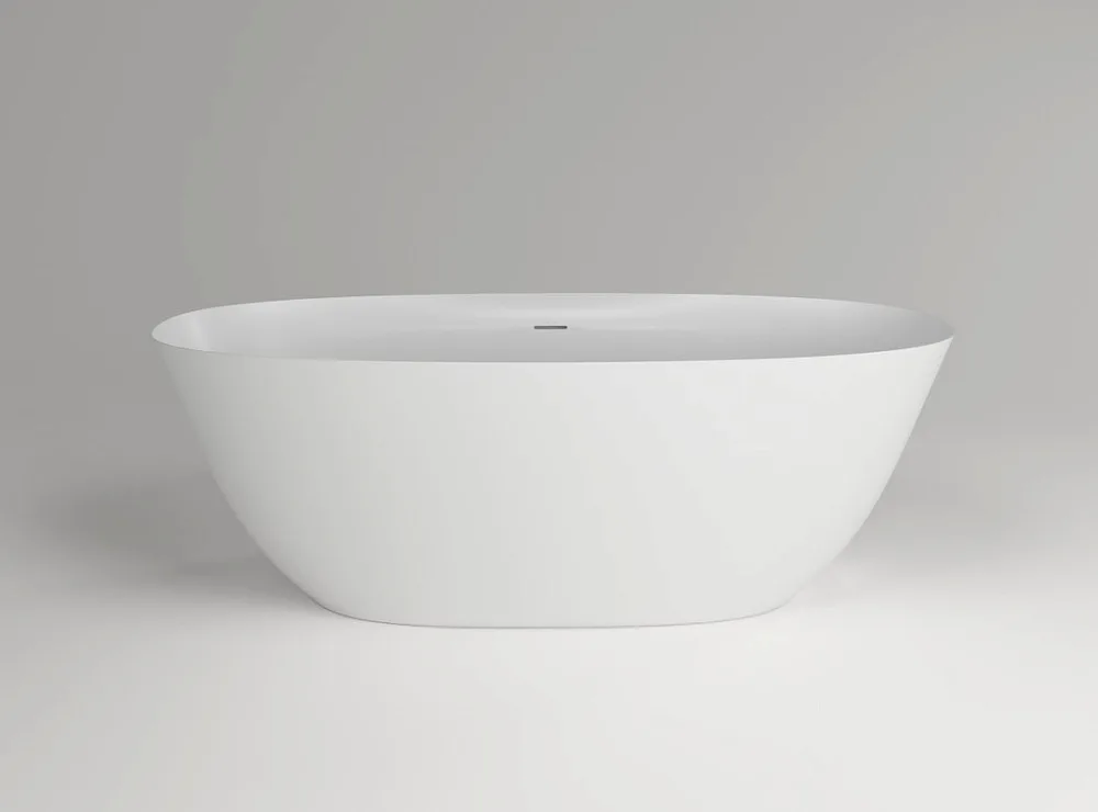 Ванна из искусственного камня Plumberia Selection Veloma 170x75 см, отдельностоящая, матовая белая,  Sancos — официальный сайт