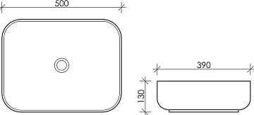 Накладная раковина Ceramicanova Element CN6011