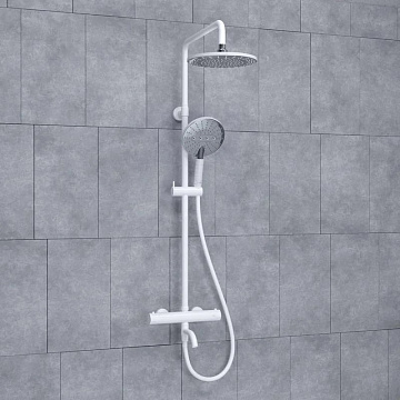 Душевая стойка Wasserkraft Mindel 8500 A188.067.059.WM Thermo, с термостатом, белая
