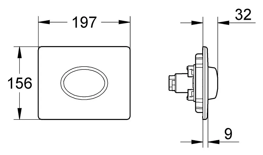 Кнопка смыва Grohe Skate Air 38565000 хром Sancos — официальный сайт