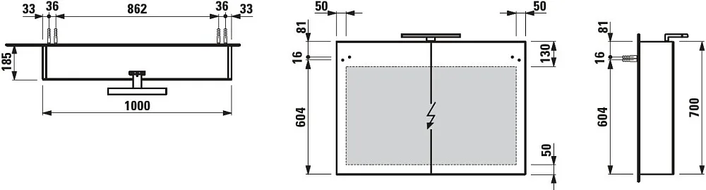 Зеркало-шкаф Laufen Base 100 белое глянцевое Sancos — официальный сайт